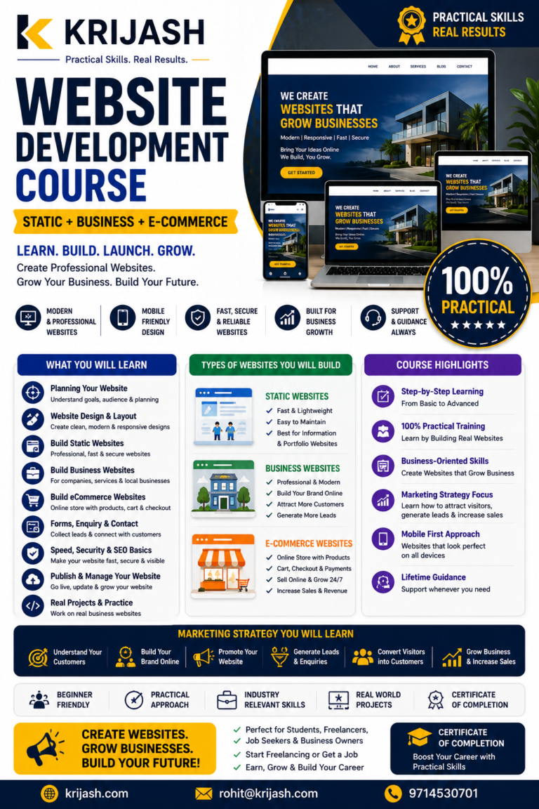 WEBSITE DEVELOPMENT COURSE